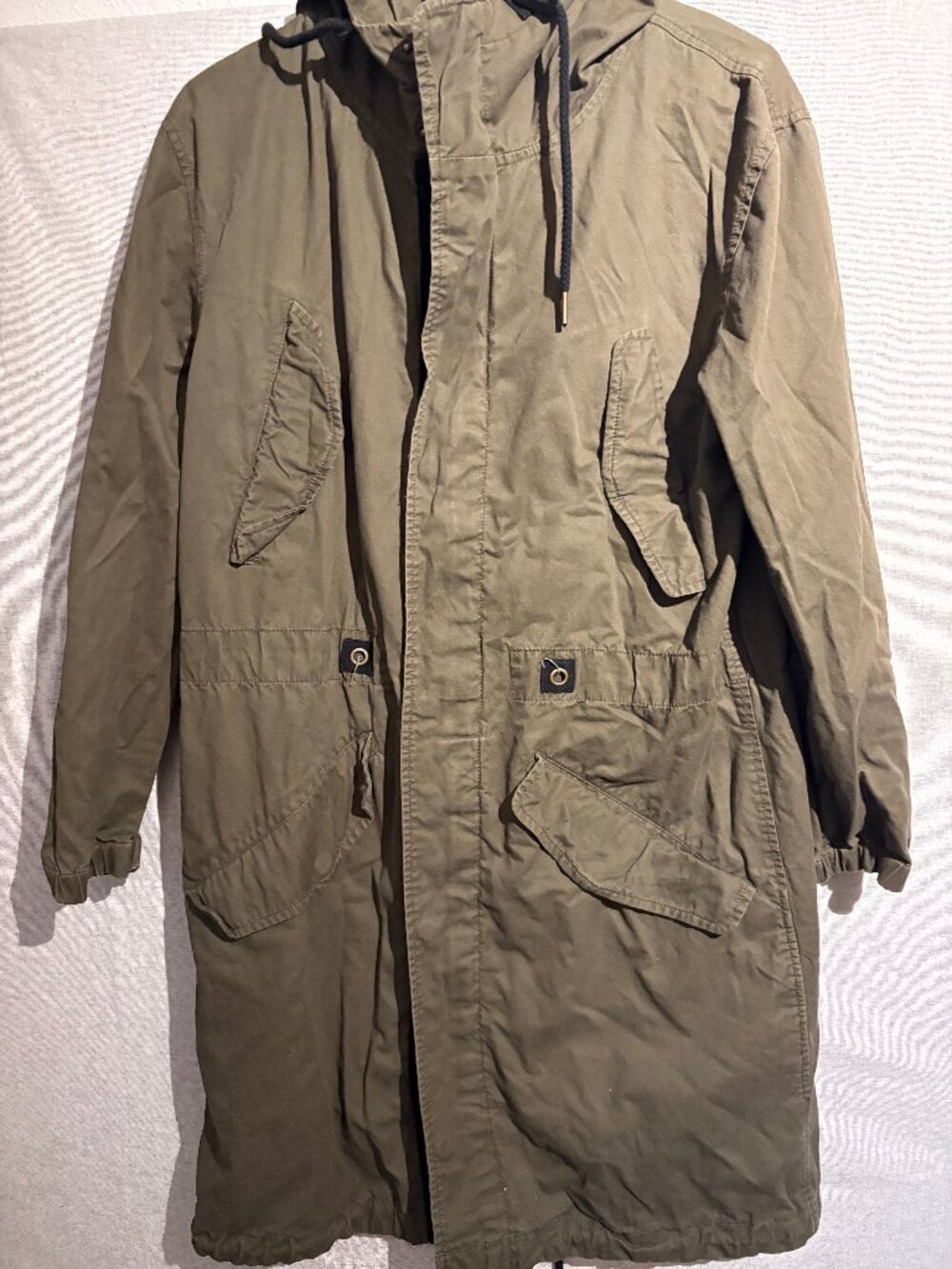 Love Tree Army Green Hooded Utility Jacket Size S